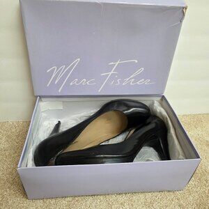 Marc Fisher 'Sydney' Black Leather Dress Pump - 10M
